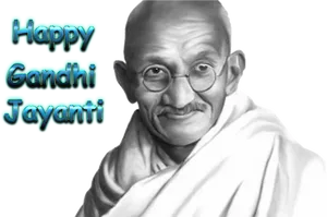 Happy Gandhi Jayanti Celebration PNG Image