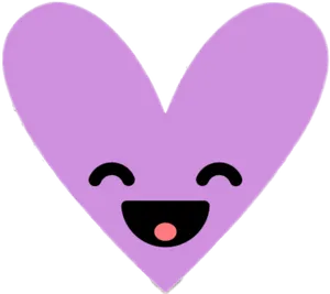 Happy Heart Cartoon Face PNG Image