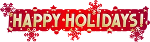 Happy Holidays Banner Graphic PNG