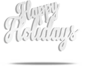 Happy Holidays Calligraphy PNG Image