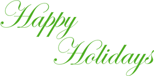 Happy Holidays Elegant Script PNG Image