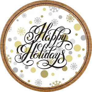 Happy Holidays Snowflake Decoration PNG Image