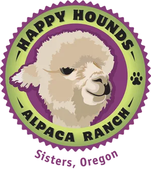 Happy Hounds Alpaca Ranch Logo PNG Image