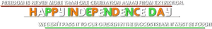 Happy Independence Day Banner PNG Image