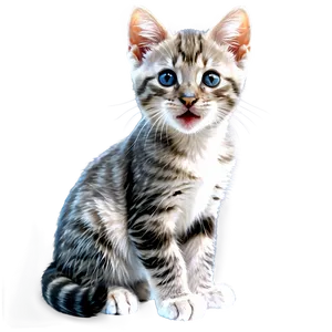 Happy Kitten Graphic Png Evi PNG Image