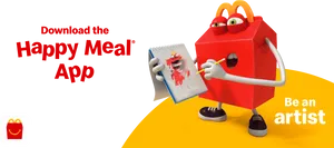 Happy Meal App Promotion Artist Theme PNG Image