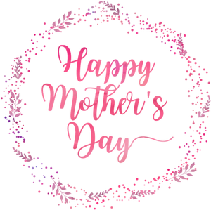 Happy Mothers Day Floral Greeting PNG Image