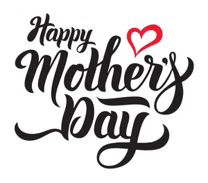 Happy Mothers Day Heart Graphic PNG Image