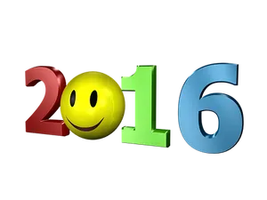 Happy_ New_ Year_2016_ Smiley PNG Image