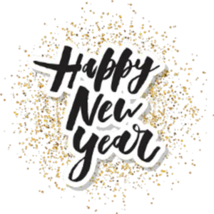 Happy New Year Glitter Text PNG Image