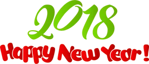 Happy New Year2018 Celebration PNG Image