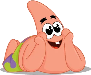 Happy Patrick Star Cartoon PNG Image