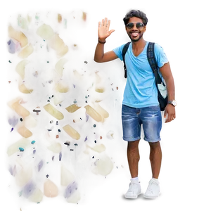 Happy Person Waving Goodbye Png Oiq PNG Image