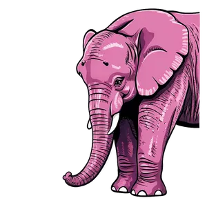 Happy Pink Elephant Png Yps PNG Image