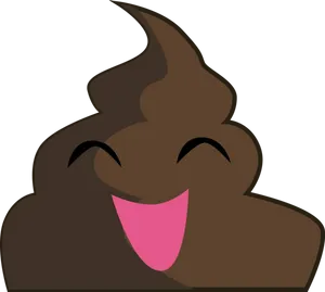 Happy Poop Emoji Graphic PNG Image