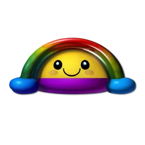 Happy Rainbow Emoji Png Lad PNG Image