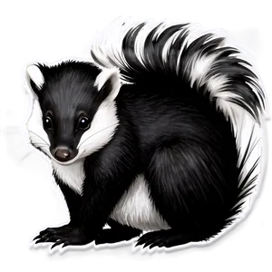 Happy Skunk Art Png Abk51 PNG Image