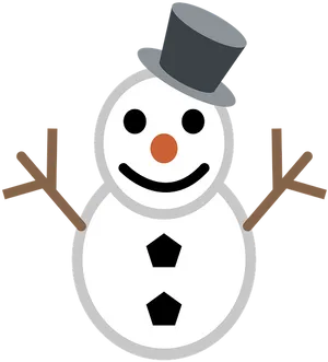 Happy Snowman Clipart PNG Image