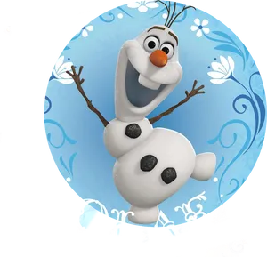 Happy Snowman Olaf Frozen PNG Image