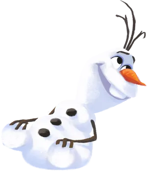 Happy Snowman Olaf Illustration PNG Image