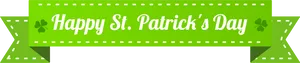 Happy St Patricks Day Banner PNG Image