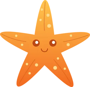 Happy_ Starfish_ Clipart PNG Image