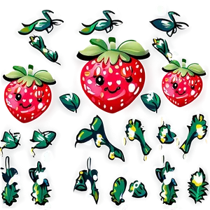 Happy Strawberry Cute Png 12 PNG Image