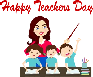 Happy Teachers Day Celebration Clipart PNG Image