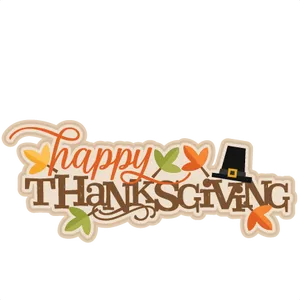 Happy Thanksgiving Sticker Design PNG Image