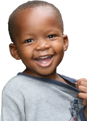 Happy Toddler Smiling Portrait PNG Image