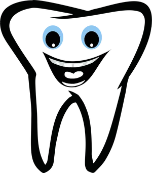 Happy Tooth Cartoon Character PNG