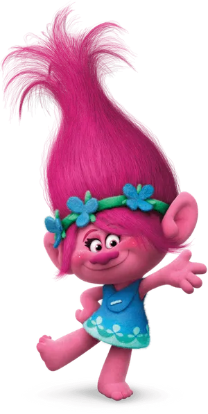 Happy Troll Character Dancing.png PNG Image