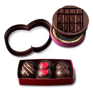 Happy Valentine's Day Chocolate Box Png Per33 PNG Image