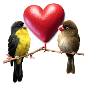 Happy Valentine's Day Love Birds Png 06202024 PNG Image