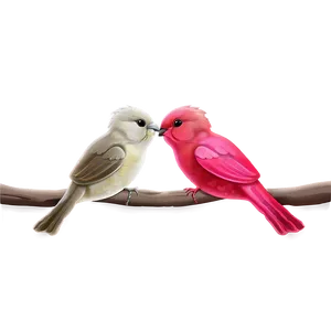 Happy Valentine's Day Love Birds Png 11 PNG Image