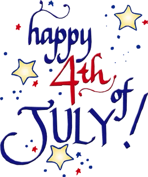 Happy4thof July Celebration PNG Image