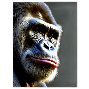 Harambe The Gorilla Portrait Png Xjh19 PNG Image