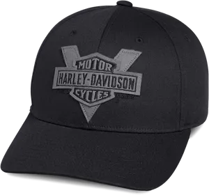 Harley Davidson Logo Black Cap PNG Image