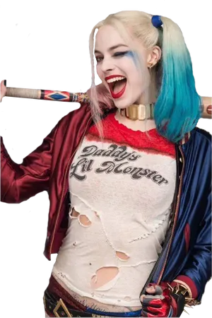 Harley Quinn Classic Pose PNG Image