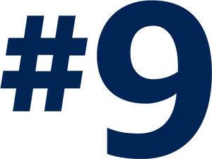 Hashtag Number Nine Graphic PNG Image