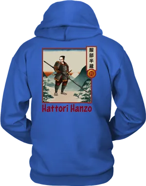 Hattori Hanzo Hoodie Design PNG Image