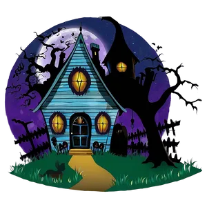 Haunted House Halloween Party Png 06262024 PNG Image