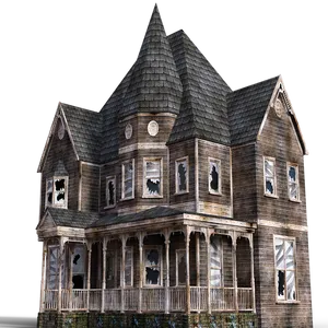 Haunted Victorian Mansion PNG Image