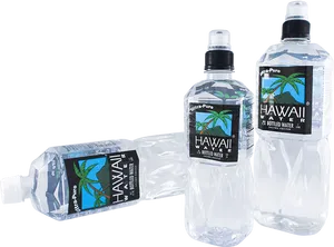 Hawaii Bottled Water Product Display PNG Image