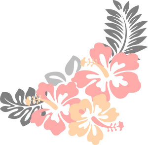 Hawaiian_ Hibiscus_ Floral_ Illustration PNG Image