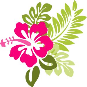 Hawaiian_ Hibiscus_ Floral_ Vector PNG Image