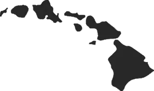 Hawaiian Islands Silhouette PNG Image