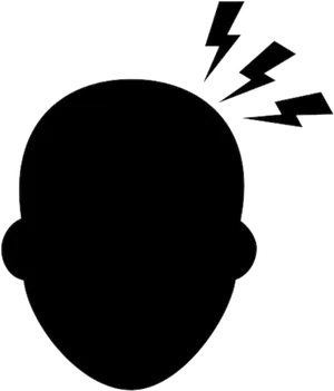 Headache Silhouette Graphic PNG Image