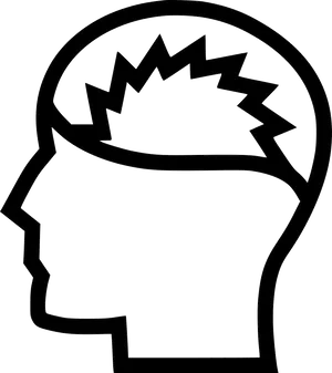 Headache Symbol Outline PNG Image