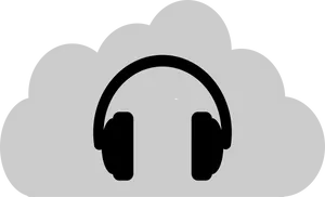 Headphones Icon Silhouette PNG Image